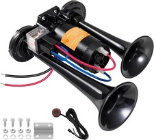 Car Horn 12V Universal Air Horns for Train Truck 150dB Super Loud 12v Black B
