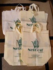 Lot of 10 grocery reusable shopping tote bags NetCost market