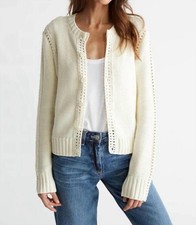 Michael Stars Adaline Crochet Cardigan Sweater Size M