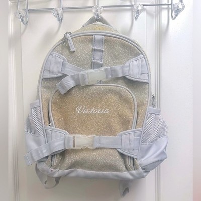 Pottery Barn Kids SMALL Mackenzie Silver/Gold Ombre Sparkle Glitter  Victoria 