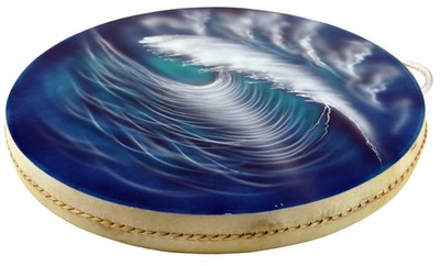Wave Drum, Wellentrommel, Percussion Rhythmus Klang Instrumente - blau/türkis