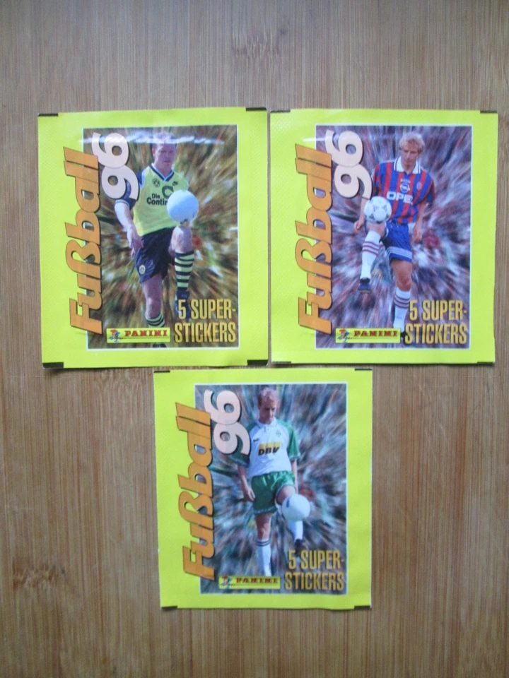3 Panini Sticker Tüten Fußball Bundesliga 1996 - Packs BL 96 - TOP RAR - Bild 1 von 1