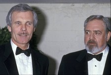 Ted Turner Raymond Burr during The 8th Cable ACE Awards in Los Ang- Old Photo