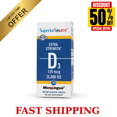 Superior Source Vitamin D3 5000 IU, Under The Tongue Quick Dissolve Sublingual