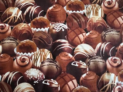 Chocolate Truffle Candy 1 Yd x 44'' Timeless Treasure  Cotton Quilt Fabric