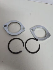 Chrome Plated Exhaust Pipe Clamps With Retaining Rings For Harley Davidson