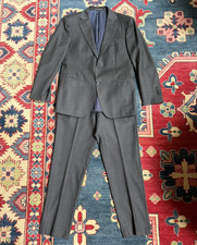 Suitsupply Mens Gray Wool Napoli Suit 38R 