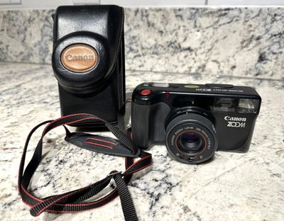 CANON ZOOM Sure Shot XL 35-70mm Vintage 80's Film Camera w/OG Travel Case Japan