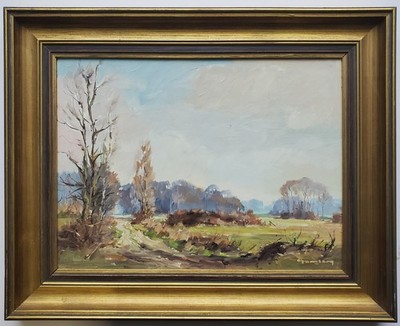 Gemälde Öl Landschaft Neerstedt Oldenburg  Norddeutsch Gerd Gramberg Signiert