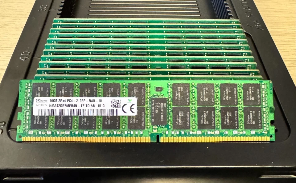 LOT OF 16 16GB SK Hynix HMA42GR7MFR4N-TF DDR4-2133 PC4-17000 ECC RDIMM Server - Image 1 of 1