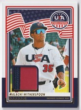 2025 Stars & Stripes Baseball USA-MW Malachi Witherspoon USA Material Prime #/25