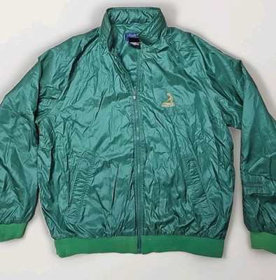Vtg 80s Golf Jacket Pinehurst Duckster Windbreaker Jacket XL Green Logo USA