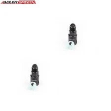 2PCS -6AN AN6 Quick Connect 5/16" Female Fuel Line Rail Fitting Adapter Black US
