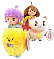 Set of 4 Plush Toys Bee & Puppycat 7-9 inch Rare Collectible Set Netflix Cartoon