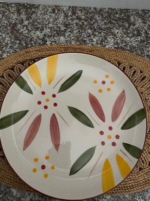 Lot of 4 Temp-Tations Green Tara Old World Vivid Dinner Plates 10''