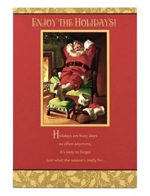 Christmas Card For Anyone Christmas Wishes Classic Santa Design Hallmark Card