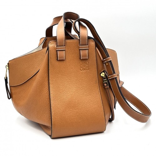 LOEWE Hammock Small Bag Leather 2Way Shoulder Handbag Brown