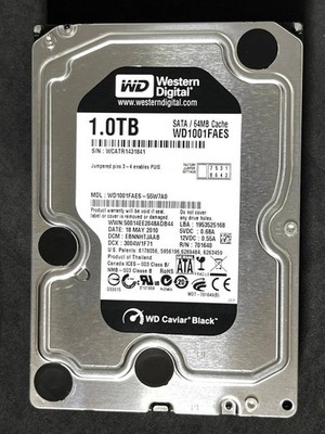 1TB  WD1001FAES / Western Digital Black Usage: 1483h Low Usage WD Caviar Black