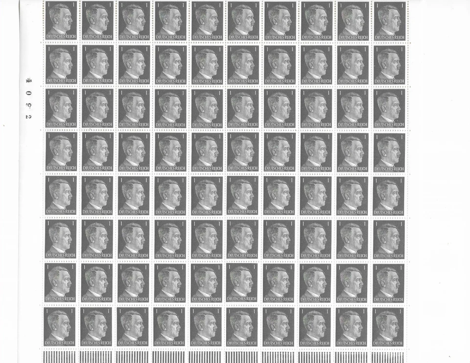 Hoja de sellos MNH / Adolf Hitler PF01 Sc 506 / Tercer Reich Alemania / Edición 1941 Foto 3 de 3