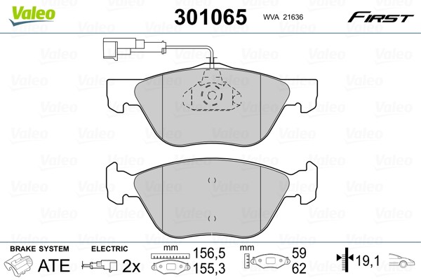 Fits VALEO 301065 HAM PADS. FIRST FIAT BRAVO I FL (182) (10/1998>3/20 ⭐UK Stock⭐