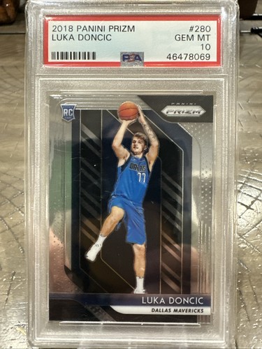 LUKA DONCIC PSA 10 2018 PANINI PRIZM BASKETBALL #280 ROOKIE CARD RC GEM MINT 515