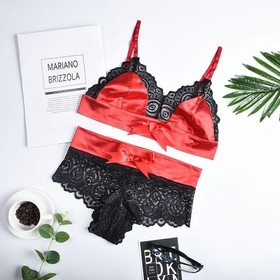 Women Sexy-Lingerie Nightwear Underwear Sleepwear Set Babydoll G-string Lace Bra