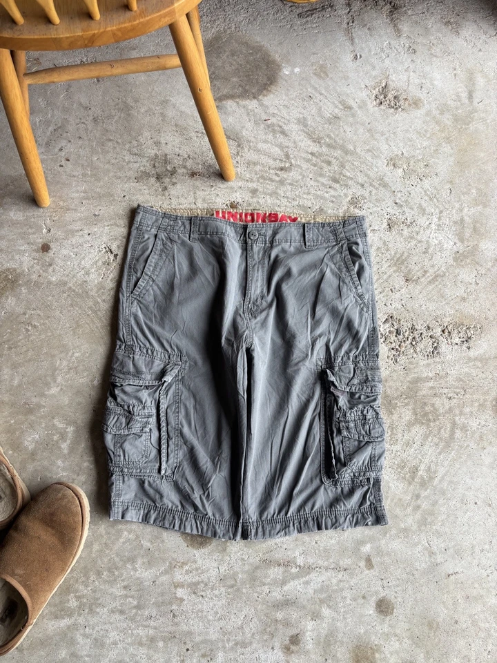 Y2K início dos anos 2000 shorts de carga folgada skatista grunge - Imagem 2 de 4