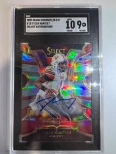 SGC 9/10 2020 Panini Chronicles DP Tyler Huntley Select Autograph Rookie Silver
