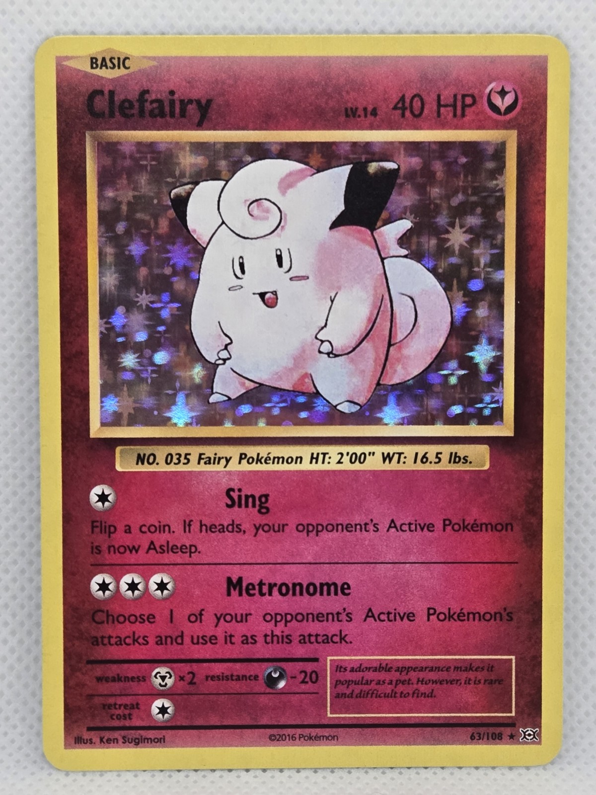 (2) Clefairy 63/108 XY Evolutions Holo Pokemon Card - NM - US Seller
