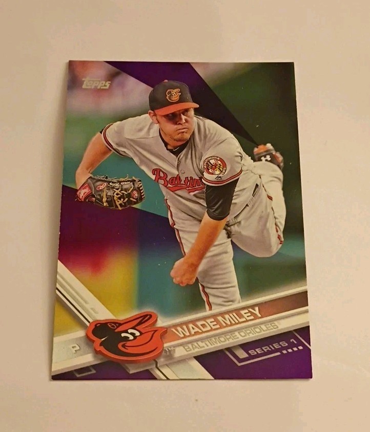 2017 Topps Toys R Us Purple SP Wade Miley Baltimore Orioles Cincinnati Reds