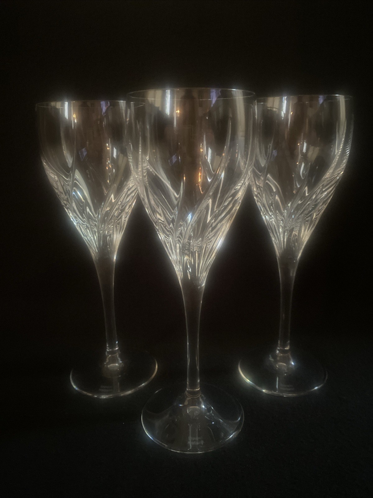 Waterford Marquis Summer Breeze White Wine Glasses Set of 3 8 5/8 Inch