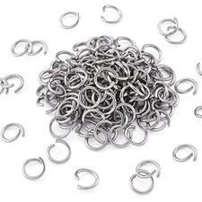 1000pcs 6mm hypoallergenic stainless steel open jump rings 1mm thick s