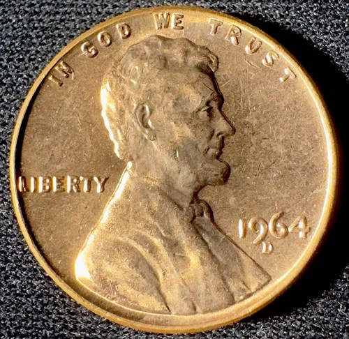 1964-D Lincoln memorial cents from a BU roll