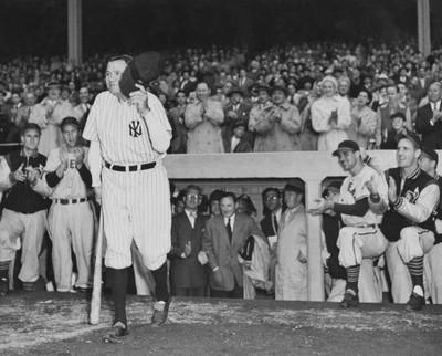 Babe Ruth At A Baseball Match In The Thirties At New York In Usa Old Photo