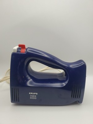 KRUPS 3MIX 4000 Vintage handheld household Mixer Type 722  Blue Tested WORKS 