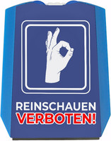 Reinschauen Verboten Parkscheibe Mit Witzigem Motiv Und 2 Einkaufswagenchips FüR