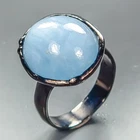 Jewellery 20 ct+ Natural Aquamarine Ring 925 Sterling Silver Size 9 /R464335