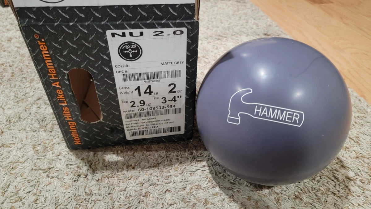 Hammer NU 2.0 Bowling Ball 1st Quality | 14 Pounds | 3-4