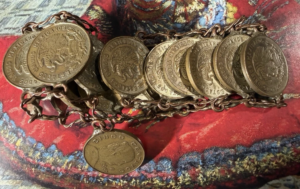 PULSERA MONEDA MÉXICO ESTADO UNIDOS CINCO CENTAVOS, NECESITA REPARACIÓN, SE VENDE TAL CUAL Foto 3 de 4