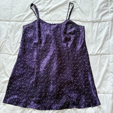 Vintage Slip Dress Chemise Womens Purple Coquette Romantic Dainty Feminine Y2K