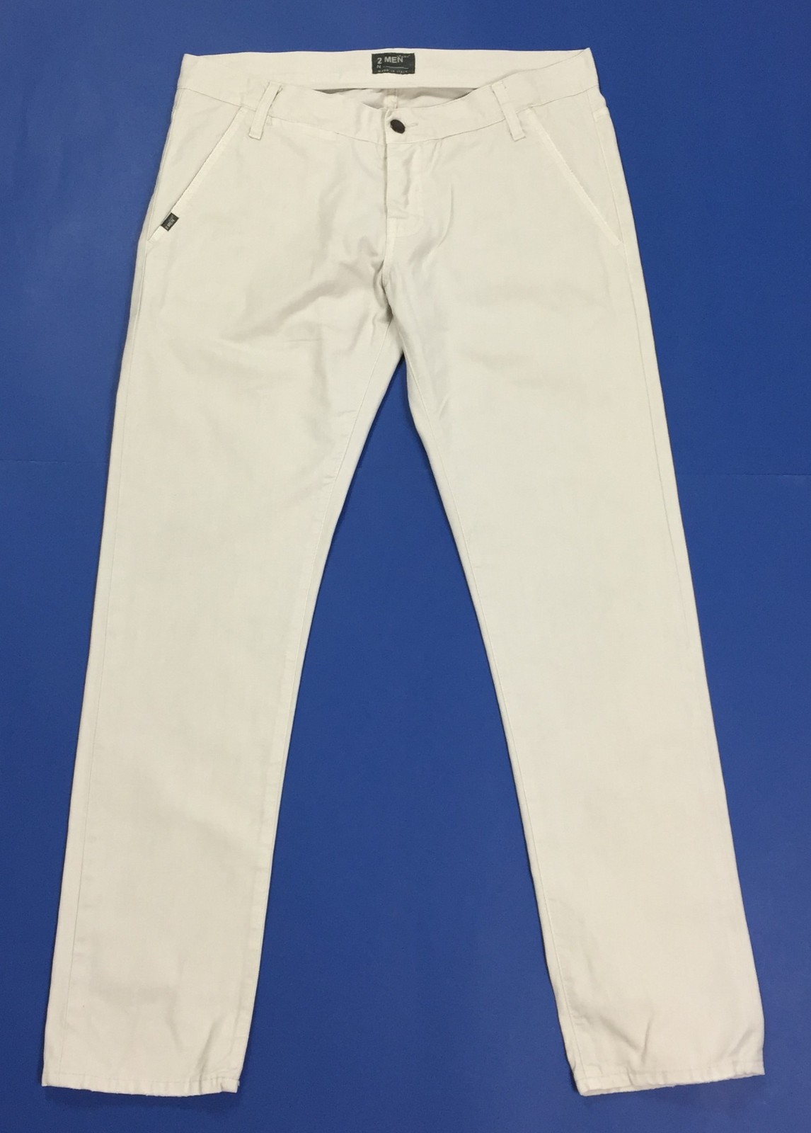 two 2 man jeans uomo W34 tg 48 denim chiaro grigio skinny boy usato slim T2504