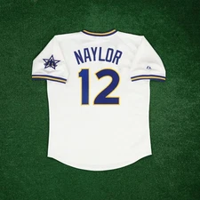 Josh Naylor 1977 Seattle Mariners Cooperstown Men's Home Jersey w/ Team Patch