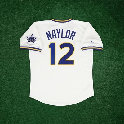 MAJESTIC Josh Naylor 1977 Seattle Mariners Cooperstown Men's Home Jersey w/ Team Patch