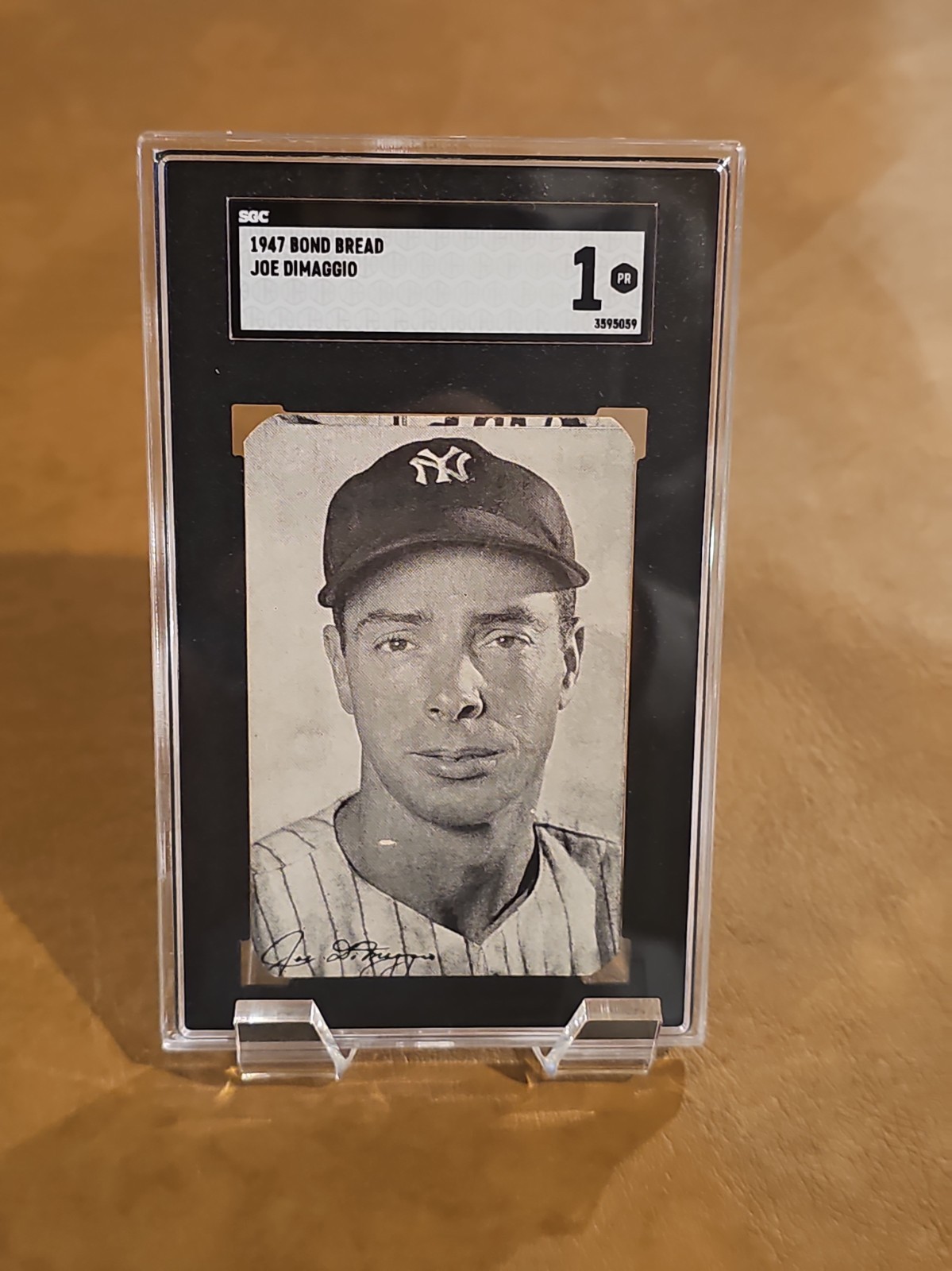 1947 Homogenized Bond Bread - Joe DiMaggio Rounded Corners Extremely Rare SGC 1