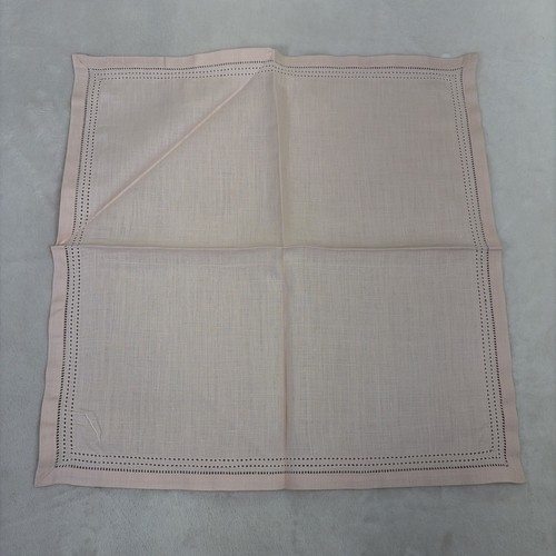 Set of 4 Vintage NOS Japanese Linen Light Pink Placemats, 11" x 17" + napkins - Picture 5 of 9