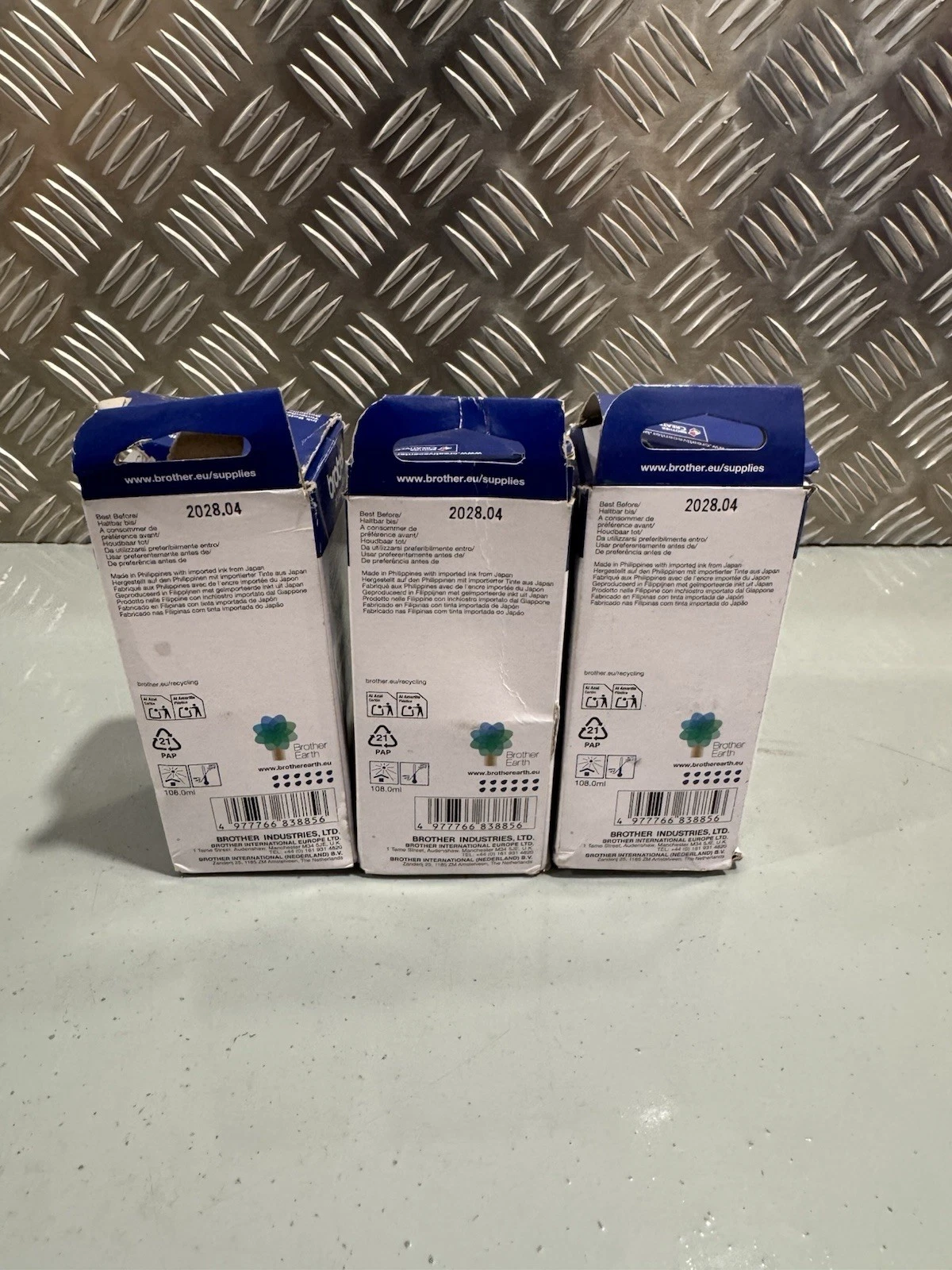 3x Bottles of Genuine Brother BTD180BK Black Ink Bottle Brand New Exp 2028 4