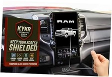 12 inches Tempered Glass Screen Protector for 2019-2026 Dodge Ram 1500, Gloss