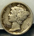 1916 P Mercury Dime - First Year of Issue
