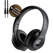 X5 AM FM Radio Headphones Rechargeable, Personal Portable Radio Headset Am/Fm Di