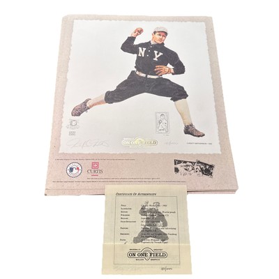 Christy Mathewson New York Giants Lithograph By Michael Mellett COA